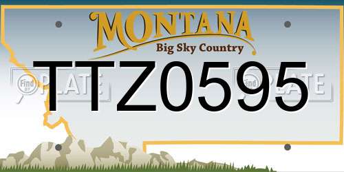 TTZ0595 Montana License Plate