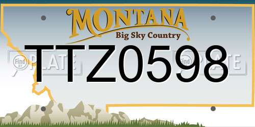 TTZ0598 Montana License Plate