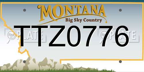 TTZ0776 Montana License Plate