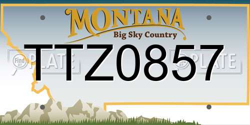 TTZ0857 Montana License Plate
