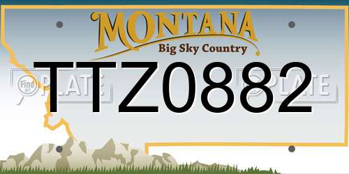 TTZ0882 Montana License Plate