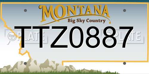 TTZ0887 Montana License Plate