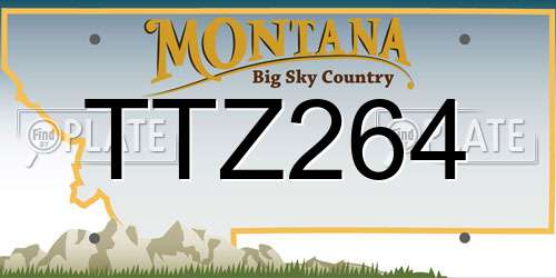 TTZ264 Montana License Plate