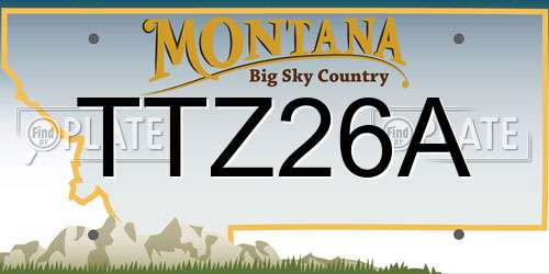 TTZ26A Montana License Plate