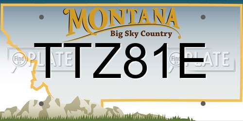 TTZ81E Montana License Plate