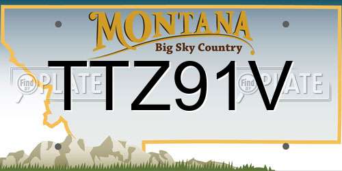 TTZ91V Montana License Plate