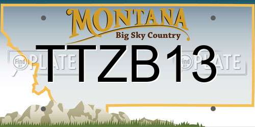 TTZB13 Montana License Plate
