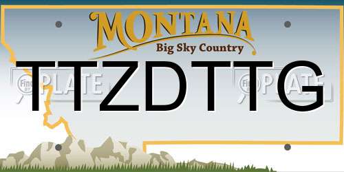 TTZDTTG Montana License Plate