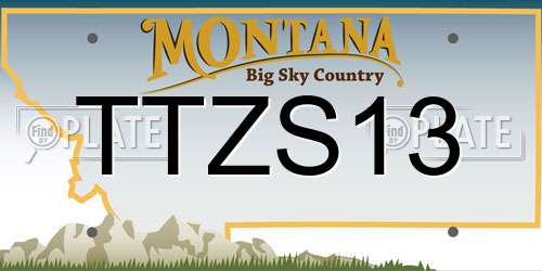 TTZS13 Montana License Plate