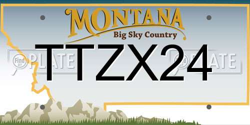 TTZX24 Montana License Plate