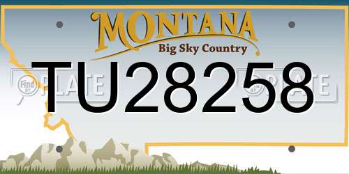 TU28258 Montana License Plate