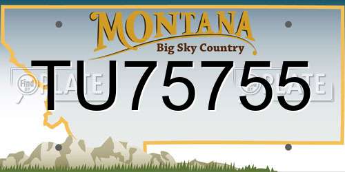 TU75755 Montana License Plate