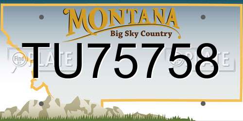 TU75758 Montana License Plate