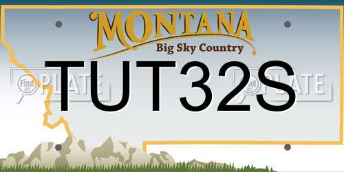 TUT32S Montana License Plate