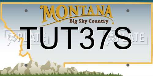 TUT37S Montana License Plate