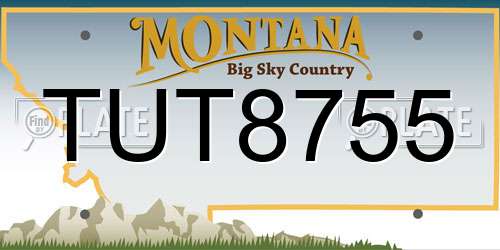 TUT8755 Montana License Plate