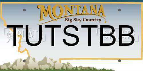 TUTSTBB Montana License Plate