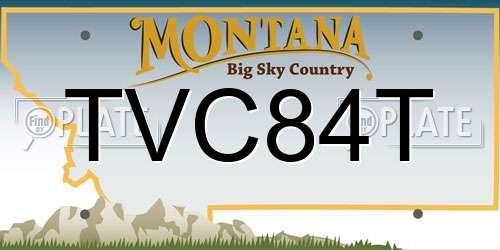 TVC84T Montana License Plate