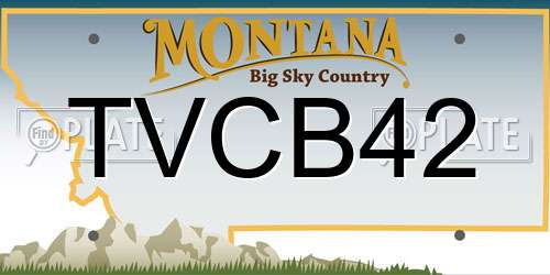 TVCB42 Montana License Plate