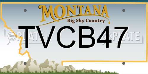 TVCB47 Montana License Plate