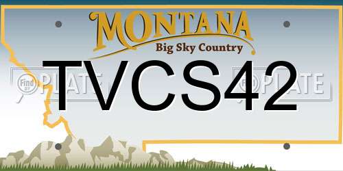 TVCS42 Montana License Plate