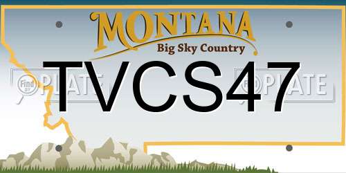 TVCS47 Montana License Plate