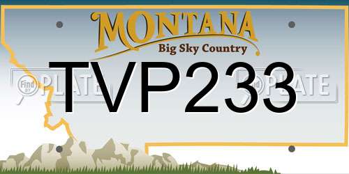 TVP233 Montana License Plate