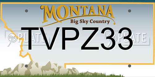 TVPZ33 Montana License Plate