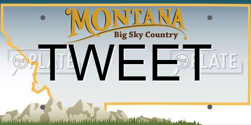 TWEET Montana License Plate