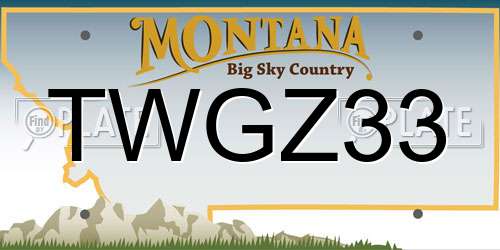 TWGZ33 Montana License Plate