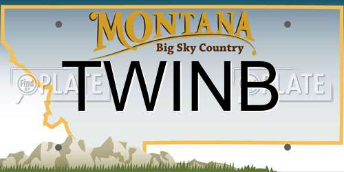 TWINB Montana License Plate
