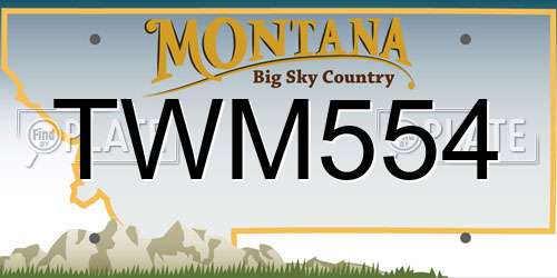TWM554 Montana License Plate