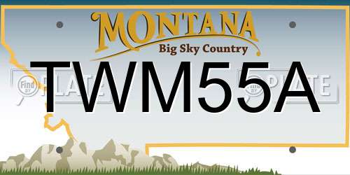 TWM55A Montana License Plate