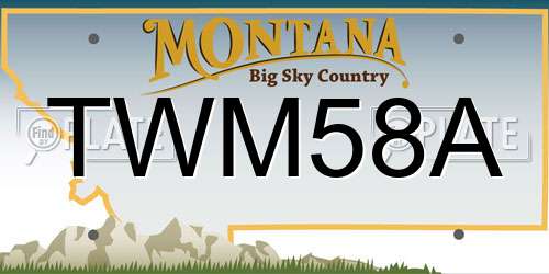 TWM58A Montana License Plate