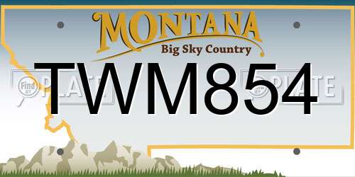 TWM854 Montana License Plate
