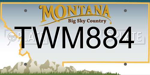 TWM884 Montana License Plate