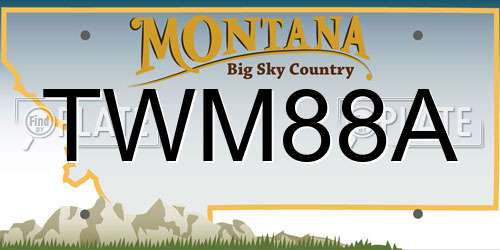 TWM88A Montana License Plate