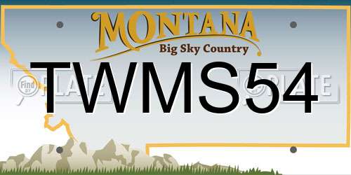 TWMS54 Montana License Plate