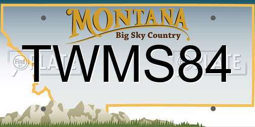TWMS84 Montana License Plate