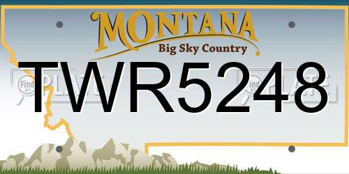 TWR5248 Montana License Plate