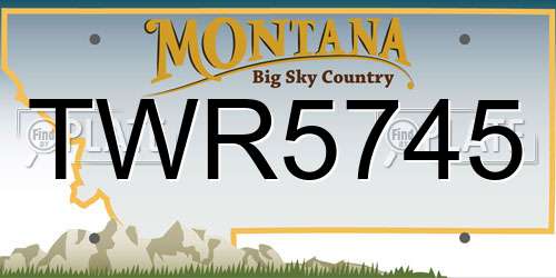 TWR5745 Montana License Plate