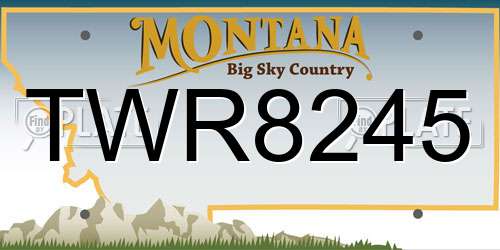 TWR8245 Montana License Plate