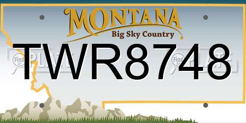 TWR8748 Montana License Plate