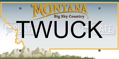 TWUCK Montana License Plate