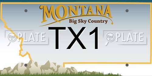 TX1 Montana License Plate