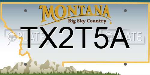 TX2T5A Montana License Plate