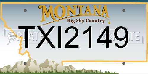 TXI2149 Montana License Plate