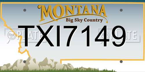 TXI7149 Montana License Plate