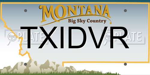 TXIDVR Montana License Plate