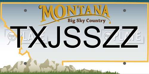 TXJSSZZ Montana License Plate